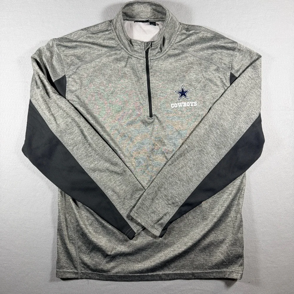 Dallas Cowboys Dunbrooke Quarter Zip Pullover Gray NFL Men’s 2XL